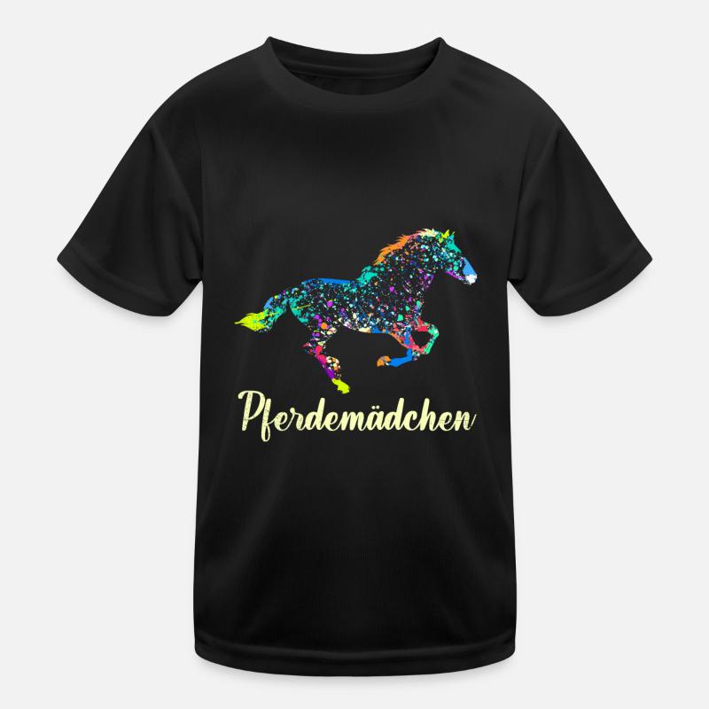 Pferdemädchen Reiterin Pferde Mädchen Kinder Funktions-T-Shirt