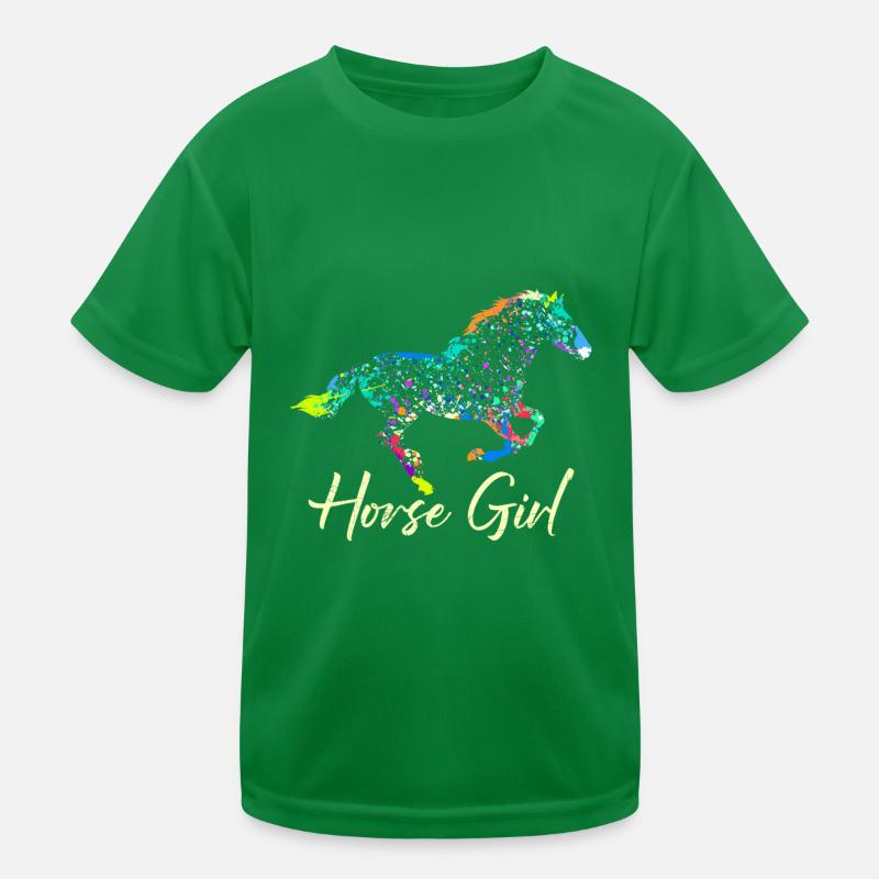 Pferdemädchen Reiterin Pferde Mädchen Kinder Funktions-T-Shirt