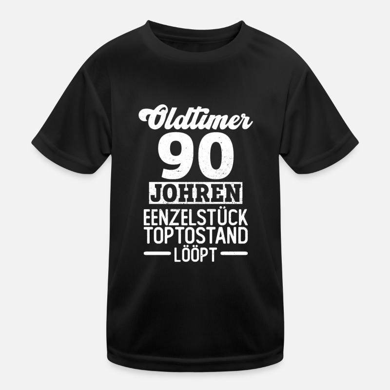 Oldtimer - 90 Johren 90 Geburtstag Plattdeutsch Kinder Funktions-T-Shirt