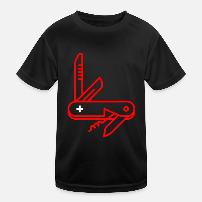 Schweizer Taschenmesser Kinder Funktions-T-Shirt