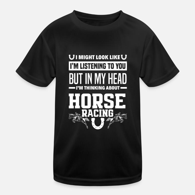 Pferderennen Kinder Funktions-T-Shirt