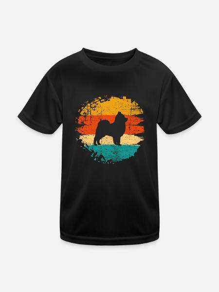 Pomeranian dog lover Retro vintage Gift idea - Kinder Funktions-T-Shirt - Schwarz