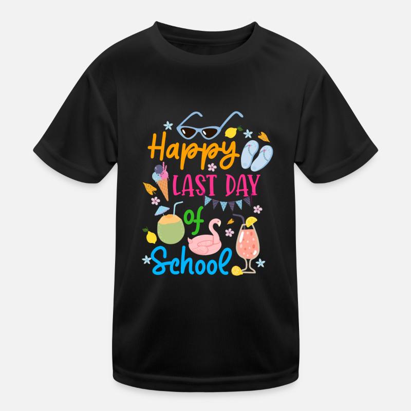 Joyeux dernier jour de vacances d’été scolaires T-shirt sport Enfant