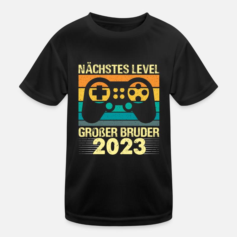 Nächstes Level Großer Bruder 2022 Loading Geschenk Kinder Funktions-T-Shirt