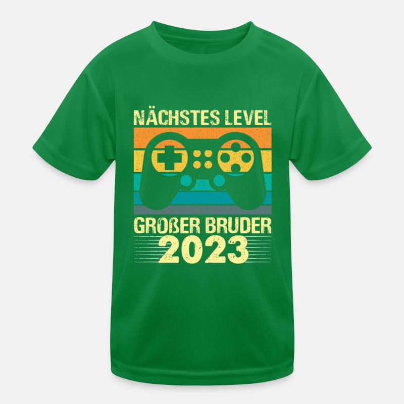 Nächstes Level Großer Bruder 2022 Loading Geschenk Kinder Funktions-T-Shirt