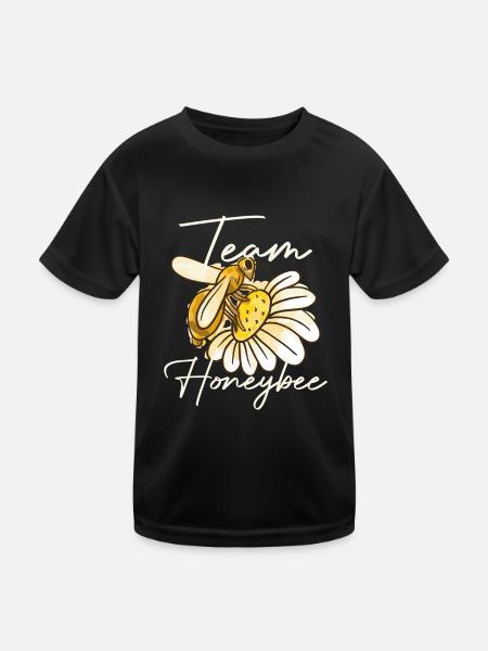 Abeilles Apiculteurs Abeilles Abeilles Amateurs de miel Amateurs de miel Amateurs de miel - T-shirt sport Enfant - noir - Devant