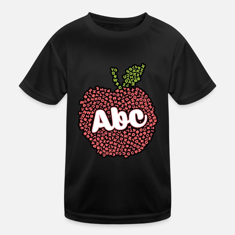 Apple Made from the Alphabet Kids Functional T-Shirt