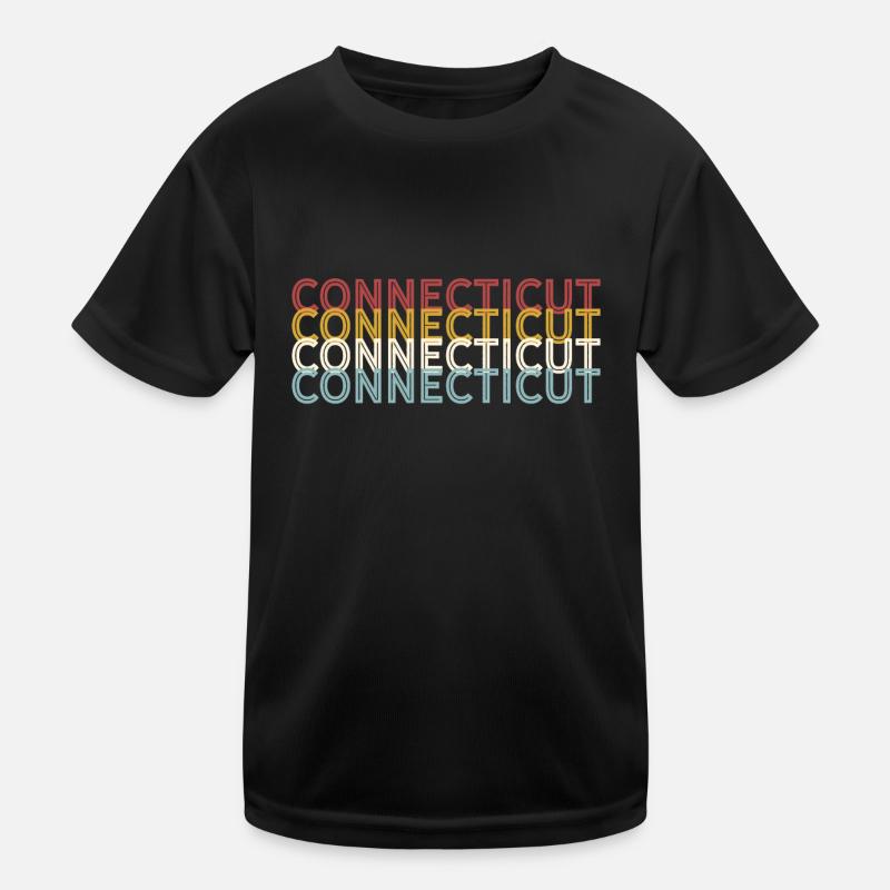 US 70er Retro State Vintage Connecticut Kinder Funktions-T-Shirt