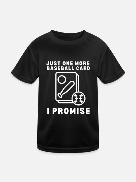 Baseball Card Collector And Baseball Memorabilia - Kids Functional T-Shirt - black - Front