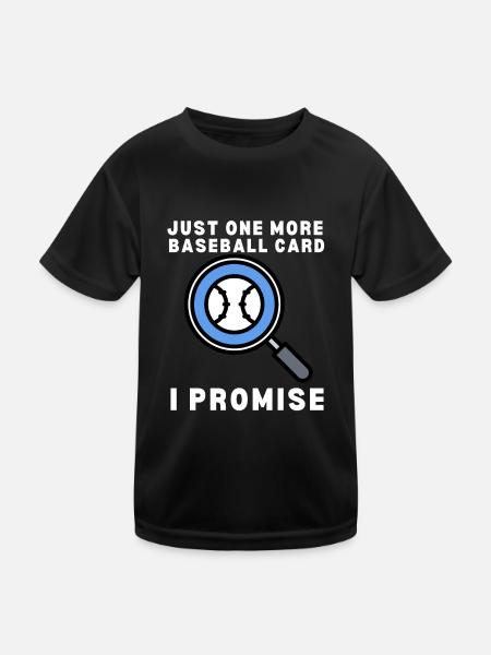 Baseball Card Collector And Baseball Memorabilia - Kids Functional T-Shirt - black - Front
