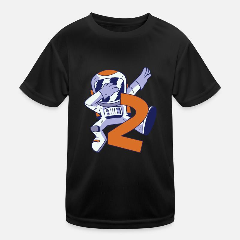 2ème anniversaire Astronaute 2 ans Space Galaxy T-shirt sport Enfant