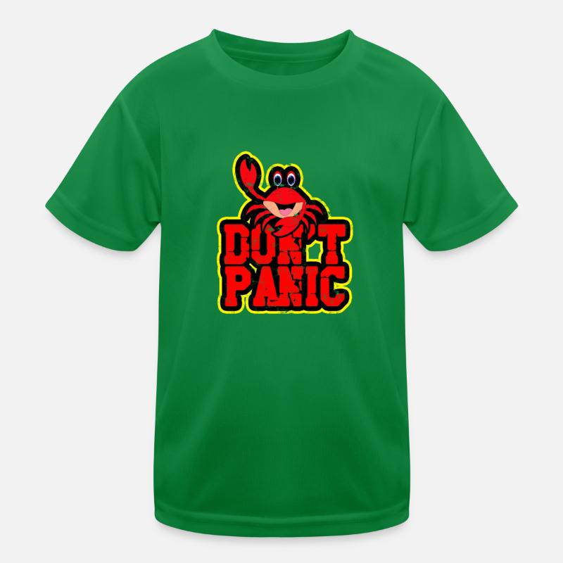 Don't Panic - Outdoors Crustacean Seafood Crab Kids Functional T-Shirt