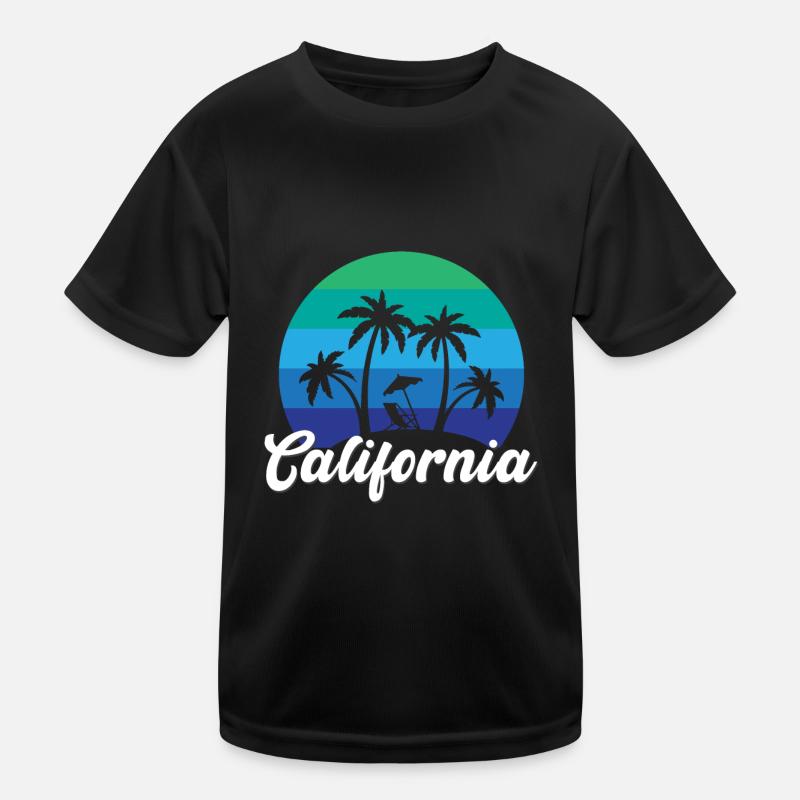 Palm trees - Kids Functional T-Shirt - black