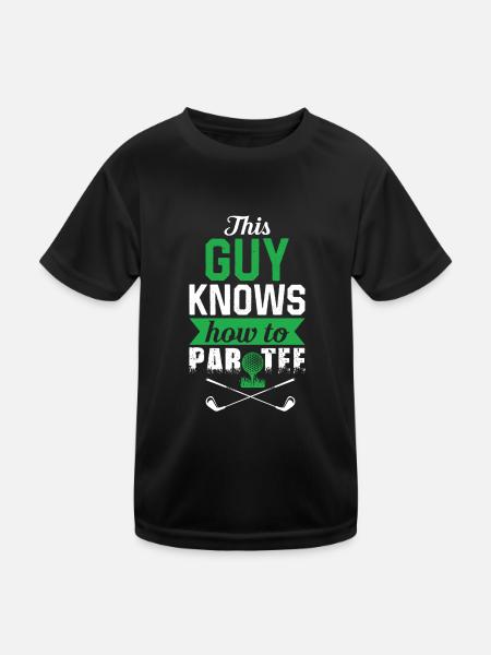 Dieser Typ Weiß, Wie Man T -Shirt - Golf - Kinder Funktions-T-Shirt - Schwarz - Vorne