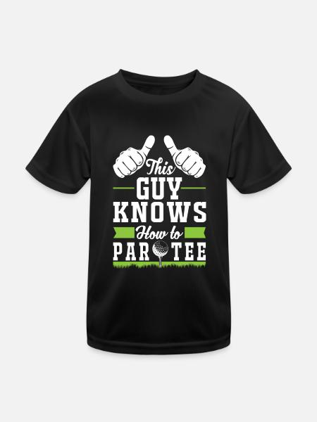 Dieser Typ Weiß, Wie Man T -Shirt - Golf - Kinder Funktions-T-Shirt - Schwarz - Vorne
