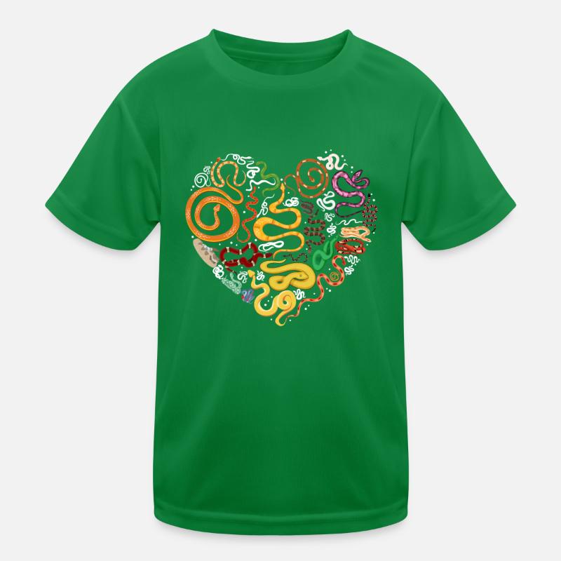 Snake Serpent Heart Kids Functional T-Shirt