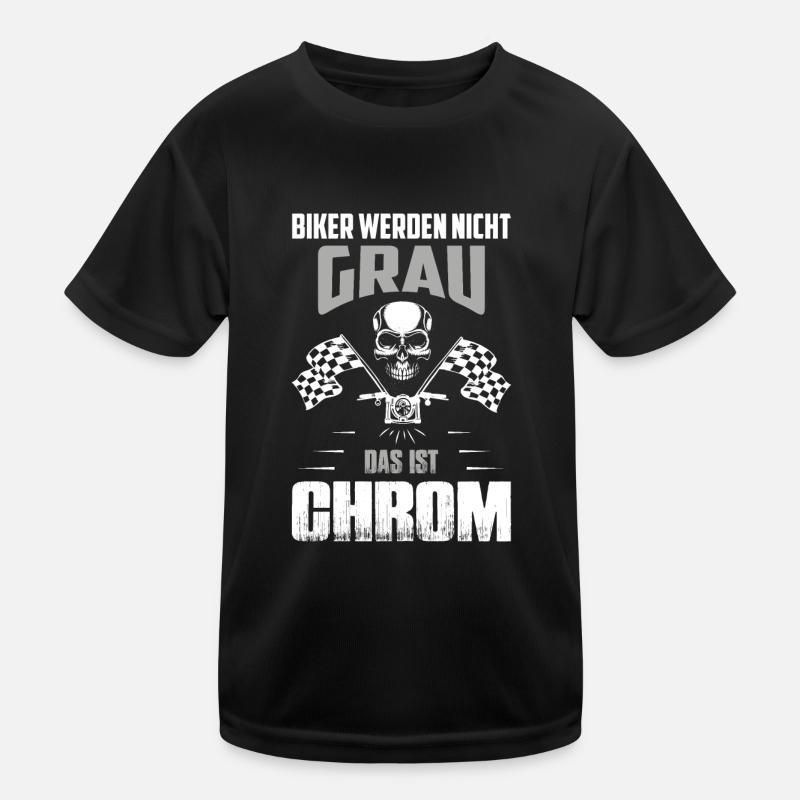 Biker werden nicht grau Das ist Chrom Opa Motorad Kinder Funktions-T-Shirt