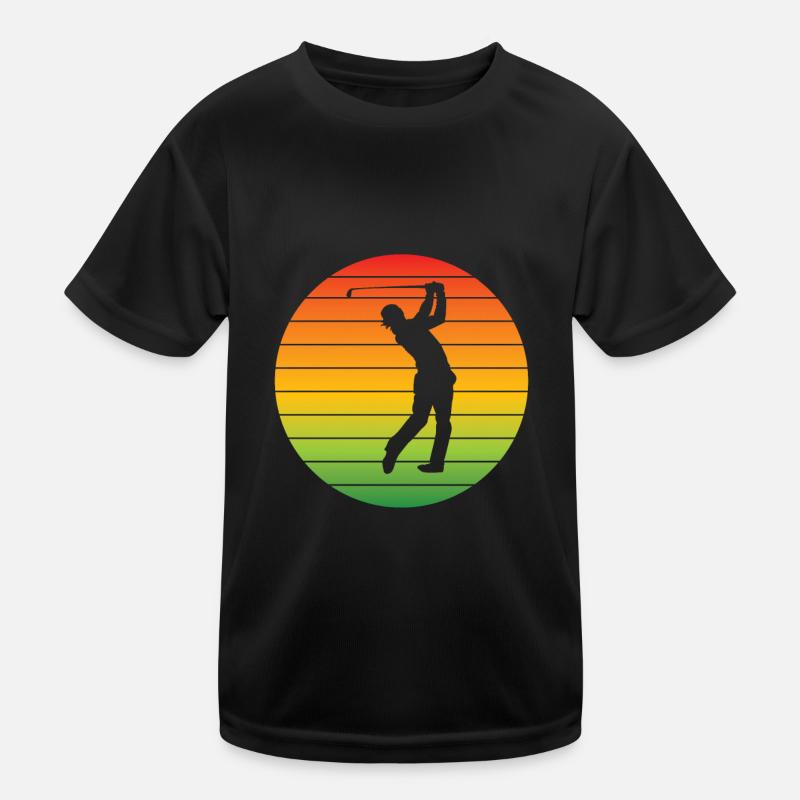 Golf Golfschläger Golfspielerin Retro Golfball Kinder Funktions-T-Shirt