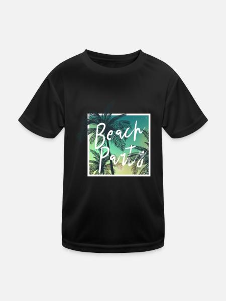 party beach Design for a people who look for party - Kinder Funktions-T-Shirt - Schwarz - Vorne