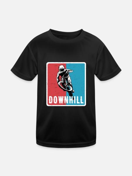 Vtt de descente VTT RetroVintage - T-shirt sport Enfant - noir - Devant