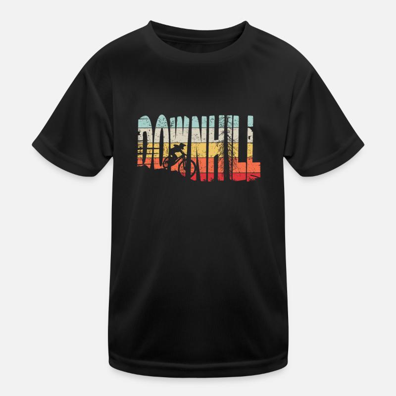 Descente VTT Nature Montagnes Retro Wave Vintage T-shirt sport Enfant