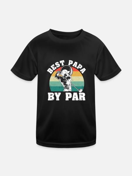 Drôle fête des pères Golfeur Grand-père Meilleur père - T-shirt sport Enfant - noir - Devant