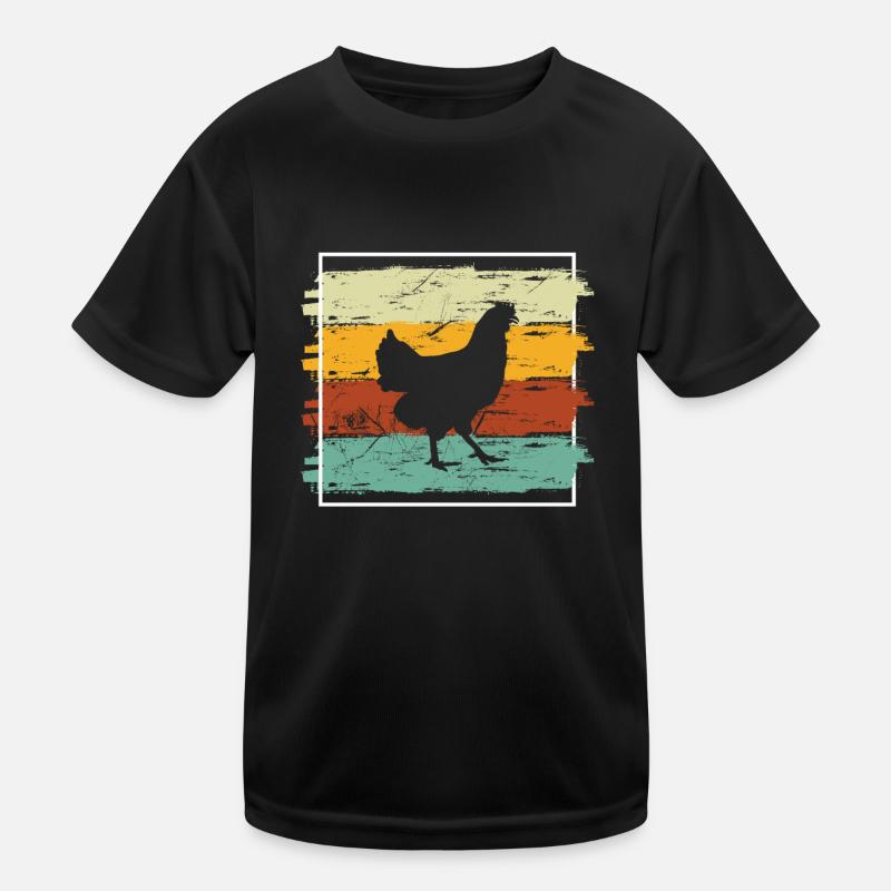 Chicken Farmer lover Retro vintage Gift idea Kinder Funktions-T-Shirt