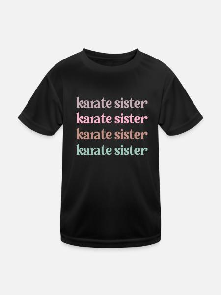 Cadeau de soeur de karaté Meilleur cadeau de soeur de karaté - T-shirt sport Enfant - noir - Devant