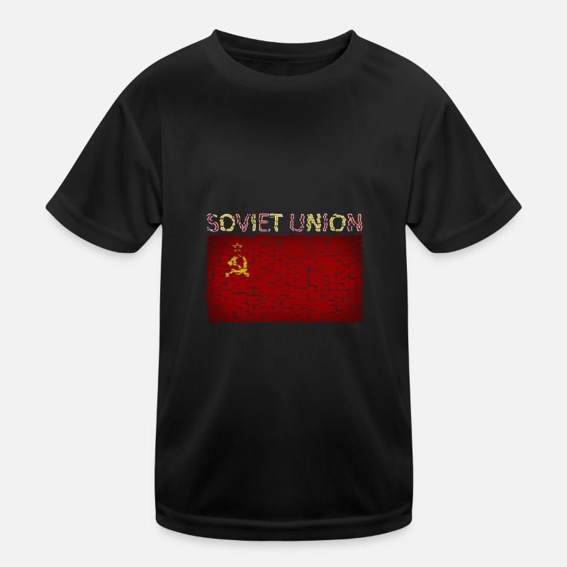 Soviet Union Flag Russia Moscow Kids Functional T-Shirt