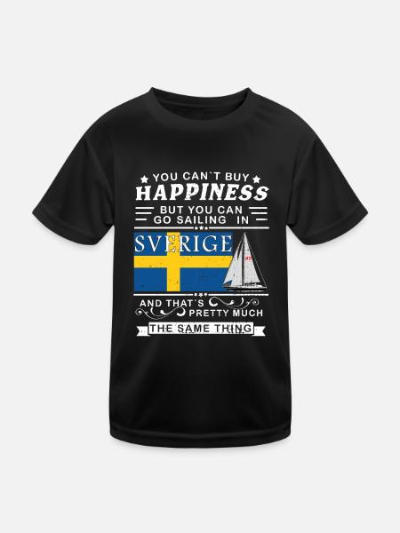 Suède voile Sverige Ostsee Schäre Idée cadeau - T-shirt sport Enfant - noir - Devant