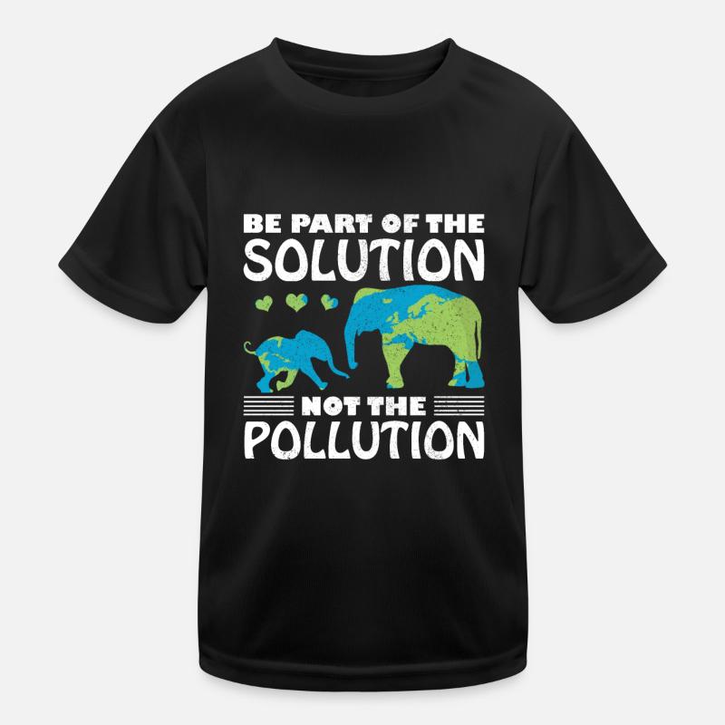 Earth Day Elephant Saying Environment Climate Gift Idea Kids Functional T-Shirt