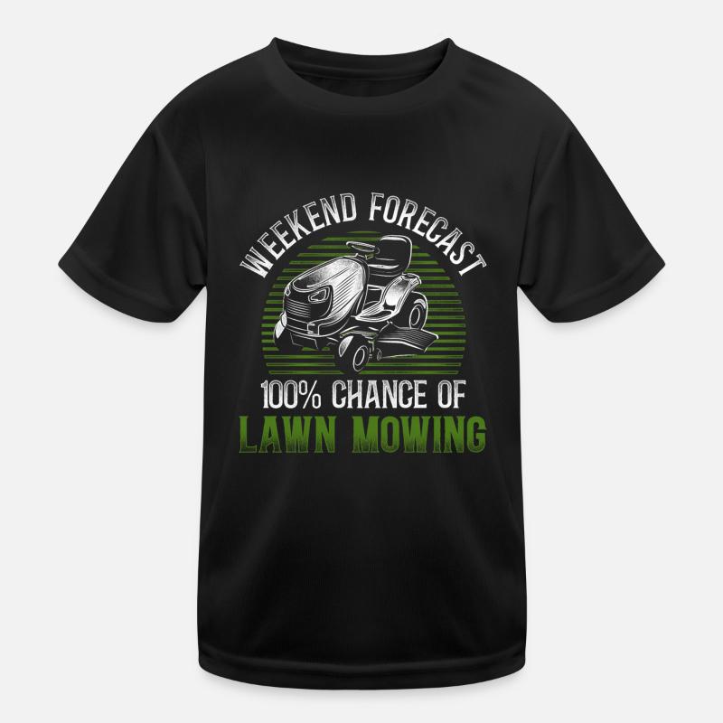 Lawn Mower Mowing Dad Father Kinder Funktions-T-Shirt