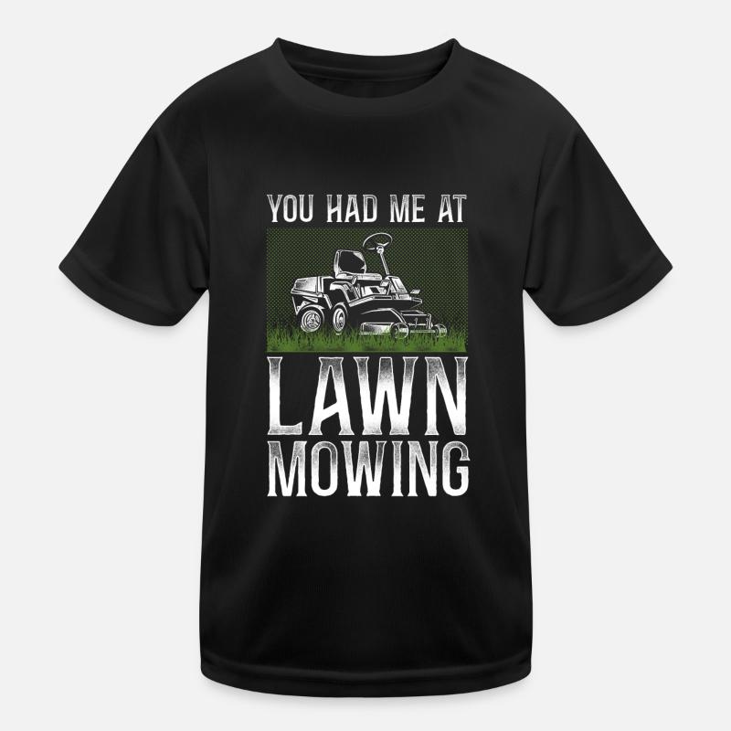 Lawn Mower Mowing Dad Father Kinder Funktions-T-Shirt