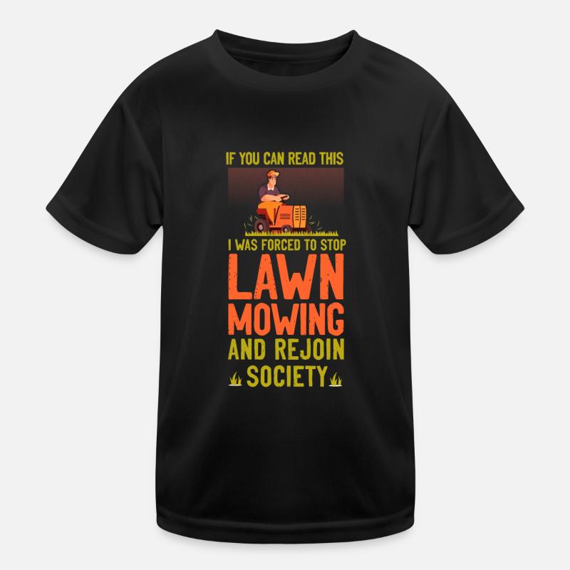 Lawn Mower Mowing Dad Father Kinder Funktions-T-Shirt