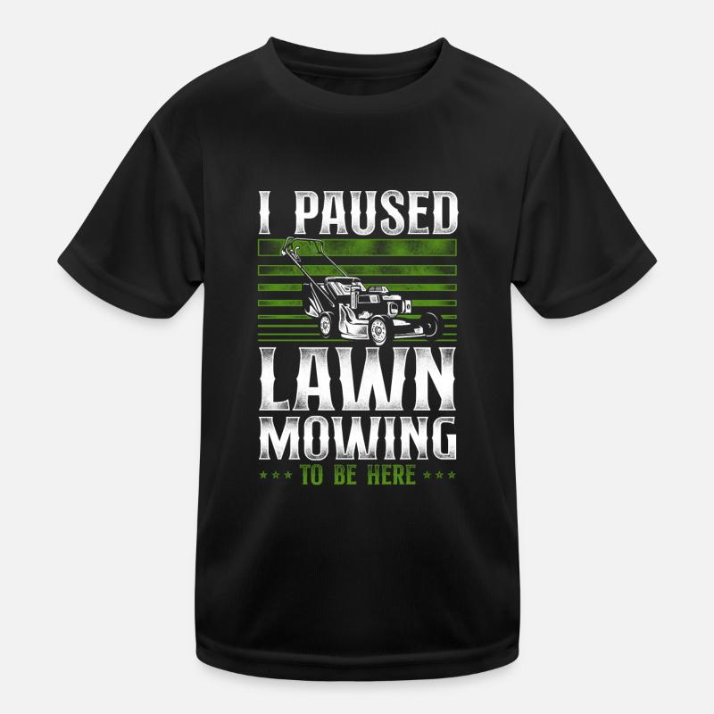 Lawn Mower Mowing Dad Father Kinder Funktions-T-Shirt