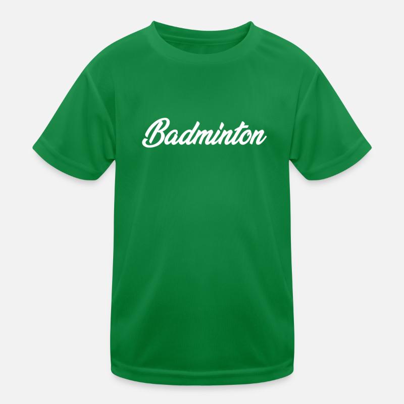 BADMINTON CURSIVE TEXT NOVELTY HOBBY Kids Functional T-Shirt