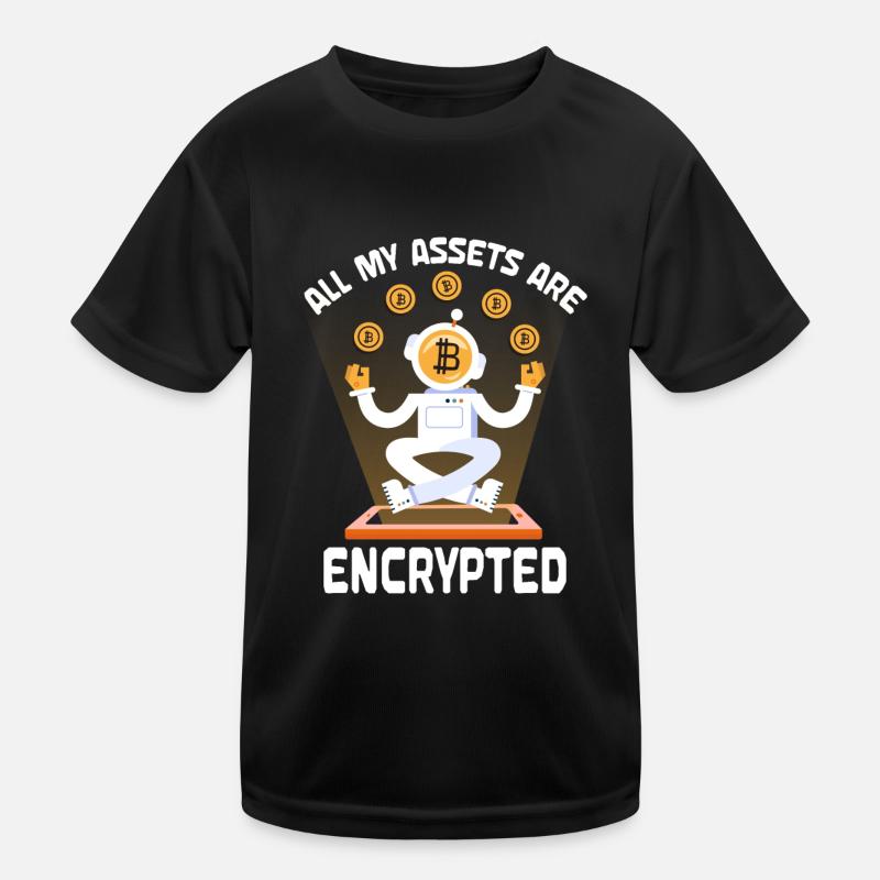 Tous mes actifs sont cryptés Crypt T-shirt sport Enfant