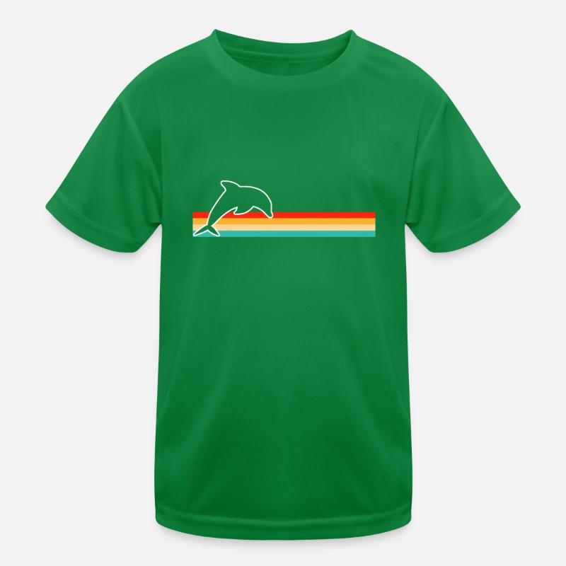 Dolphin Retro Kids Functional T-Shirt