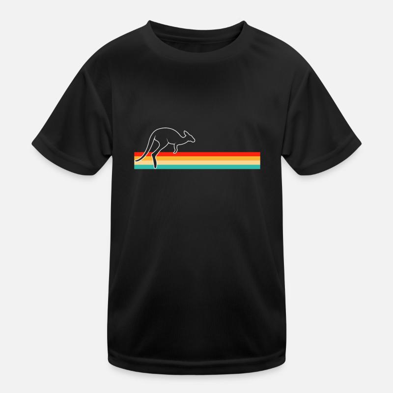 Känguru Retro Kinder Funktions-T-Shirt