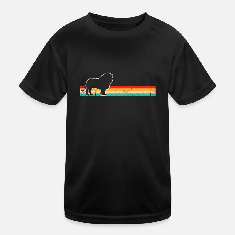 Löwe Retro Kinder Funktions-T-Shirt