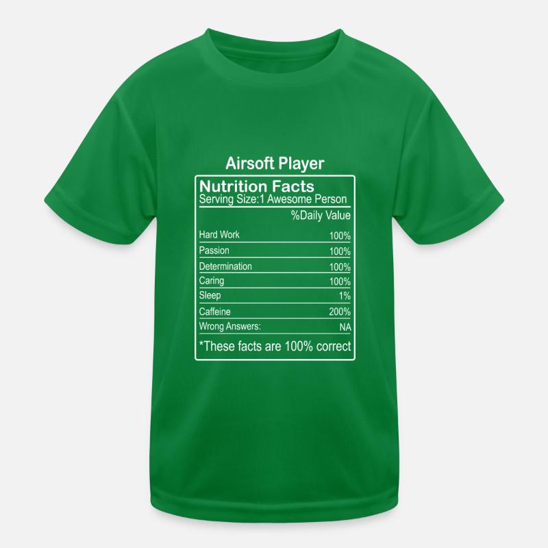 Valeur nutritive d’Airsoft Player T-shirt sport Enfant