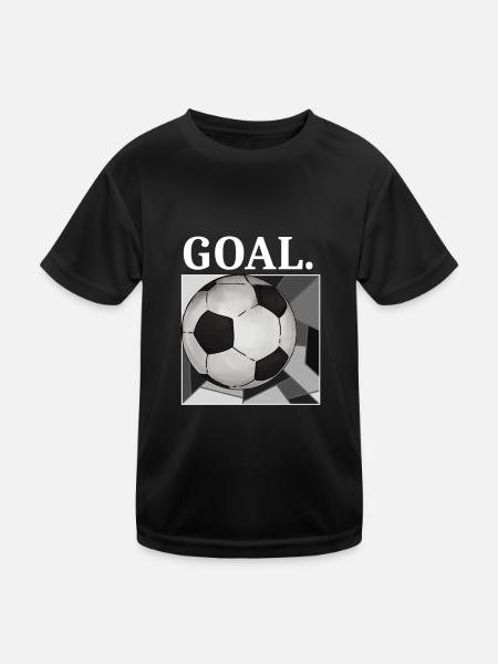 Fußball Tor Design Vintage Streetwear Design 2022 - Kinder Funktions-T-Shirt - Schwarz - Vorne