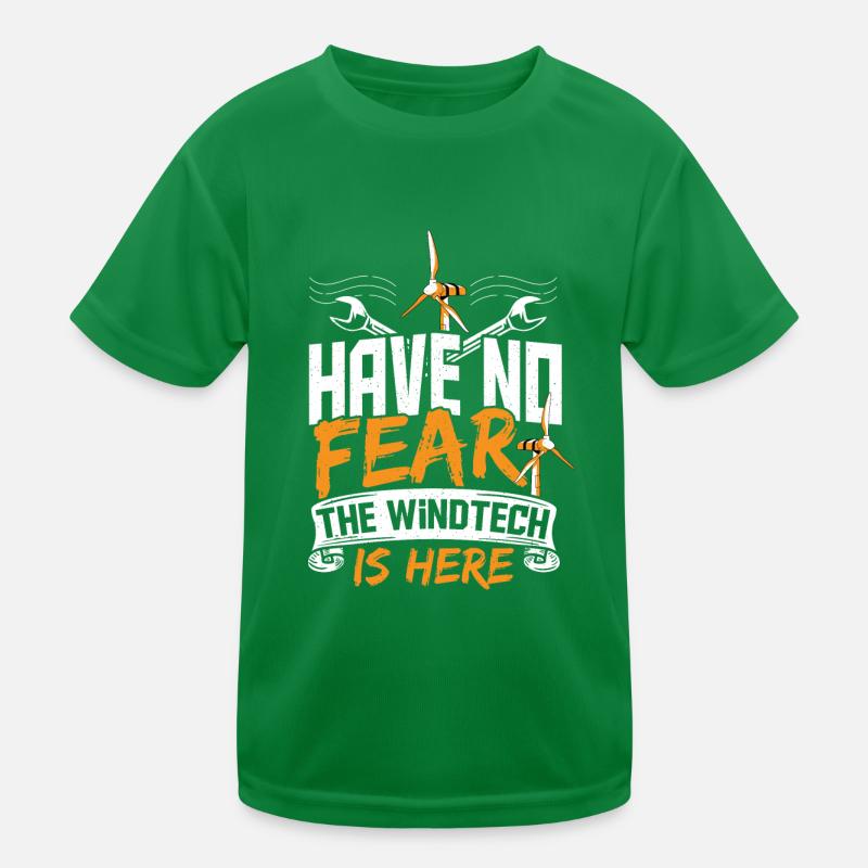 Wind Power Climate Change Earth Day Kids Functional T-Shirt