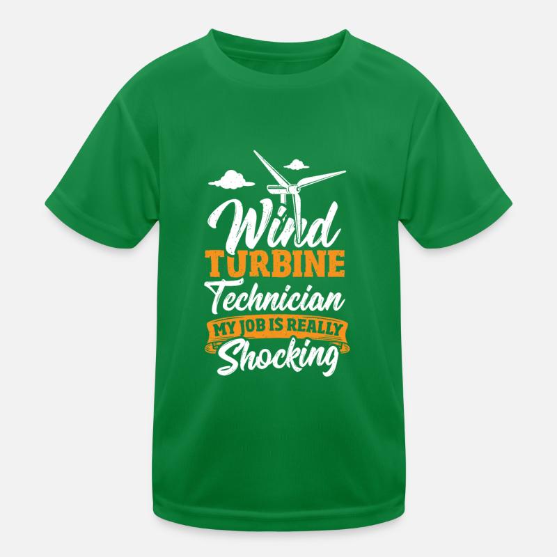 Wind Power Climate Change Earth Day Kids Functional T-Shirt