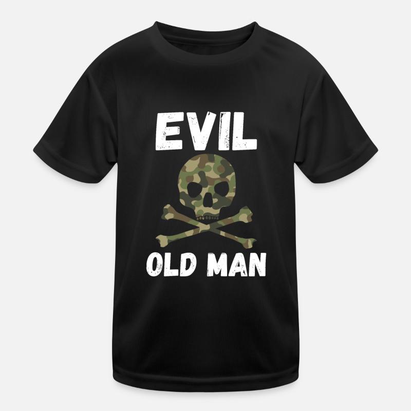 Evil old man The Evil Old Man Skull Kids Functional T-Shirt