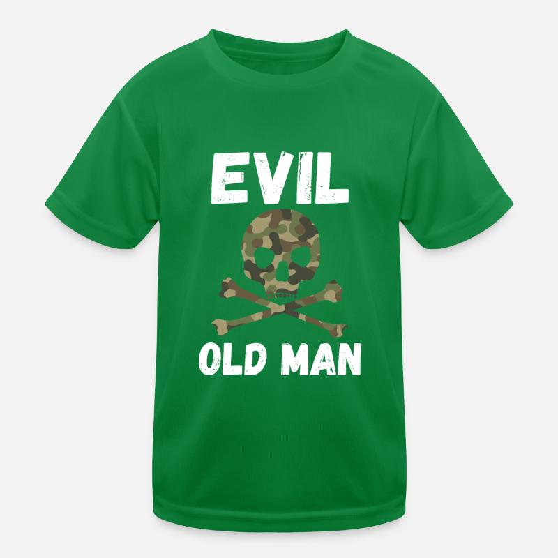 Evil old man Der böse Alte Mann Totenkopf Kinder Funktions-T-Shirt