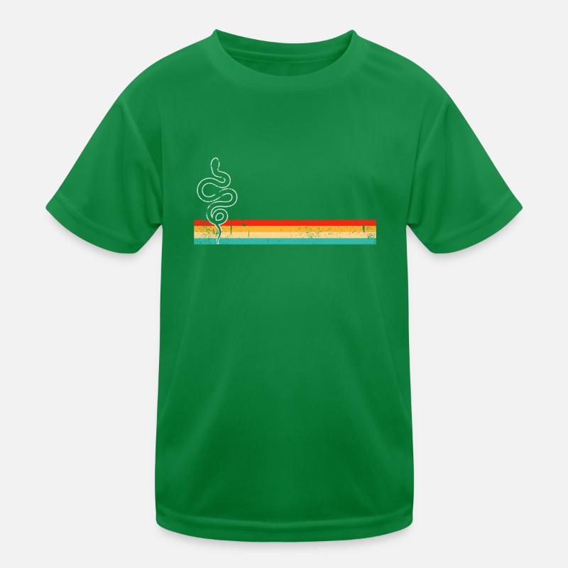 Schlange Retro Kinder Funktions-T-Shirt