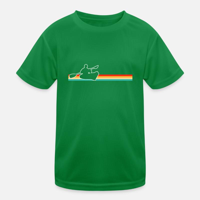 Canoeing Retro Kids Functional T-Shirt