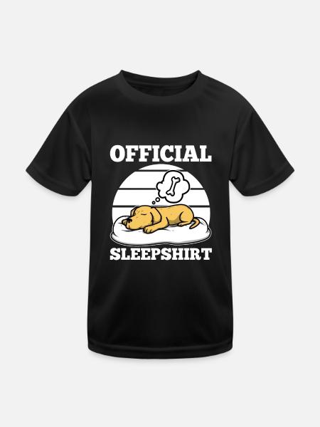 Official sleepshirt golden retriever - Kinder Funktions-T-Shirt - Schwarz - Vorne