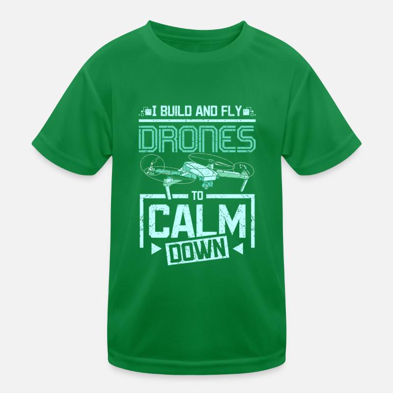 Fly drones to calm down Kids Functional T-Shirt